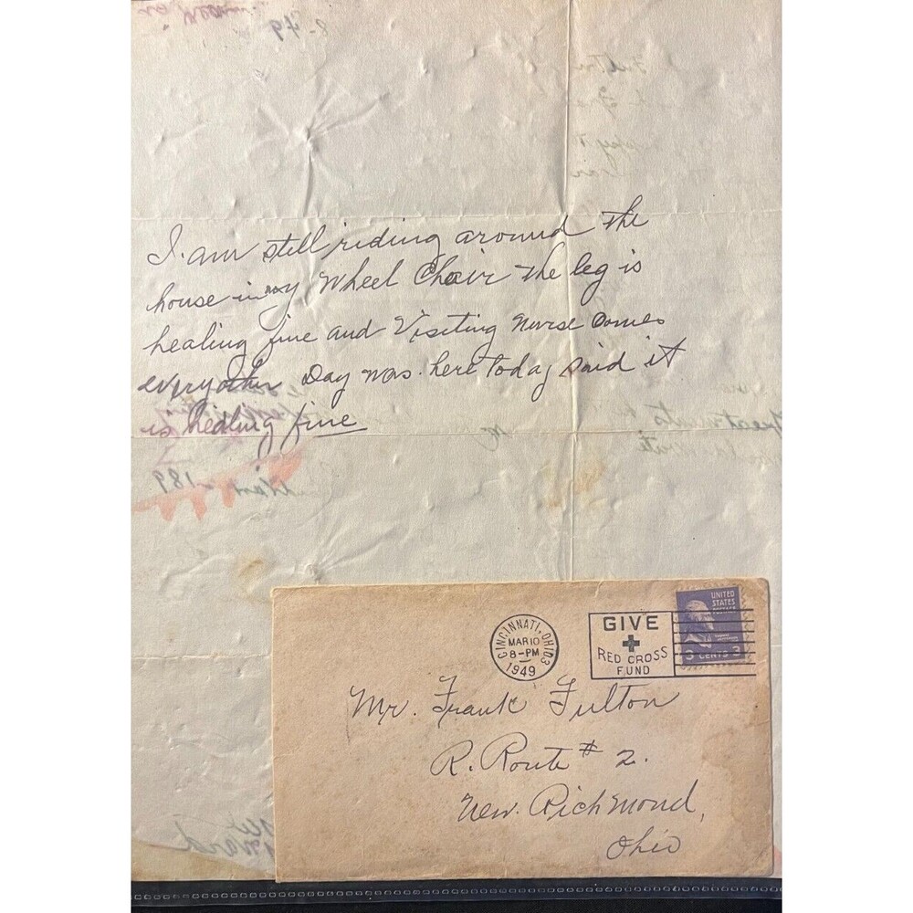 1949 Letter to Frank Fulton , Health , Directions - Friends Correspondence